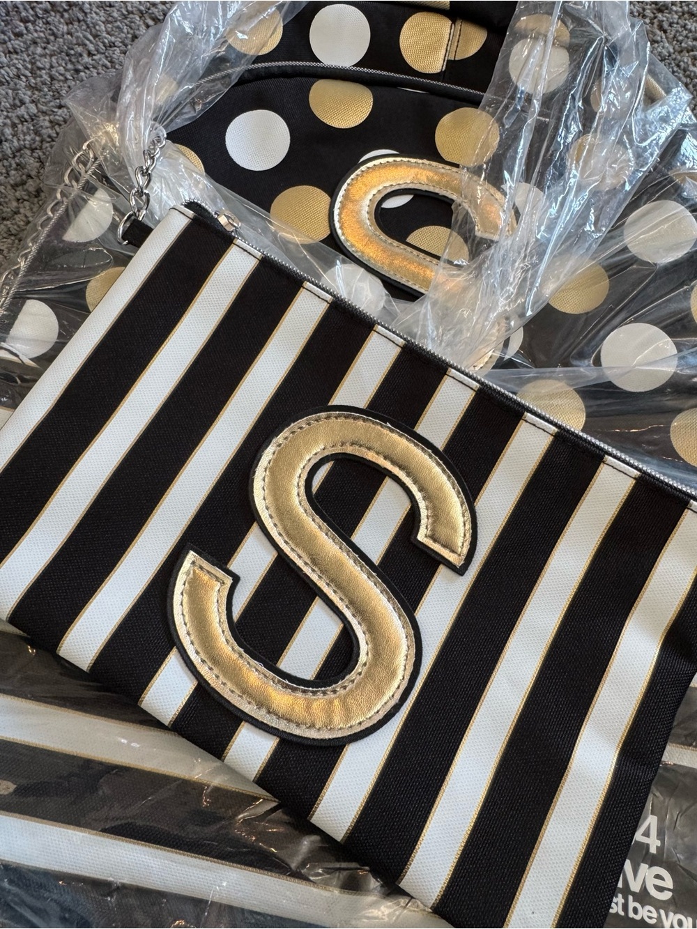 Justice Backpack with Matching Pouch “S”